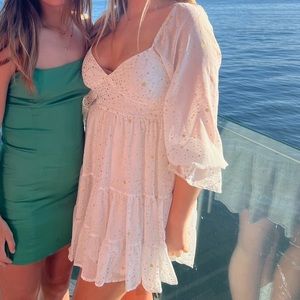 Altar’d State White Dress with Gold Stars size Medium